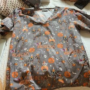 UA scrub top. Halloween